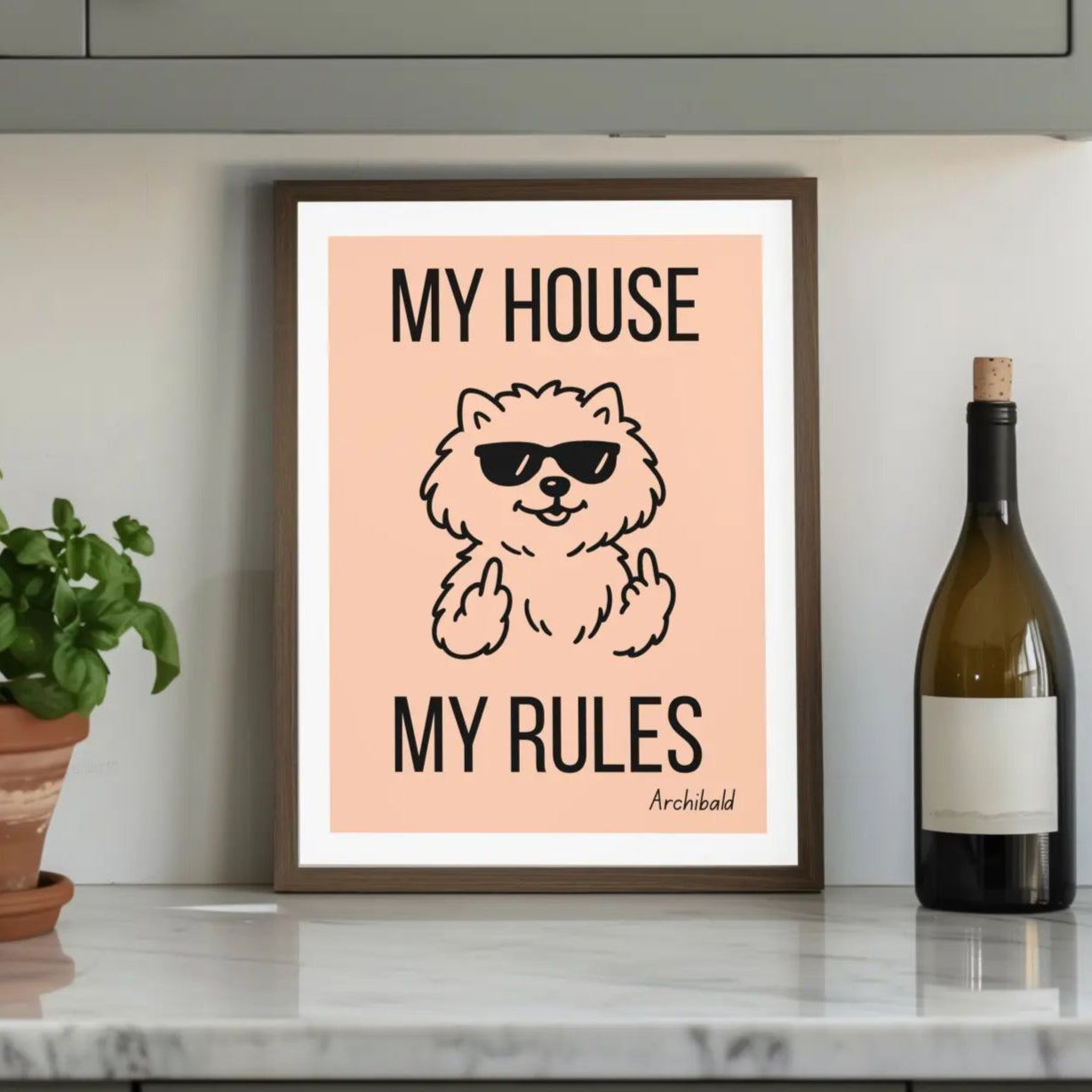 My House My Rules - Framed