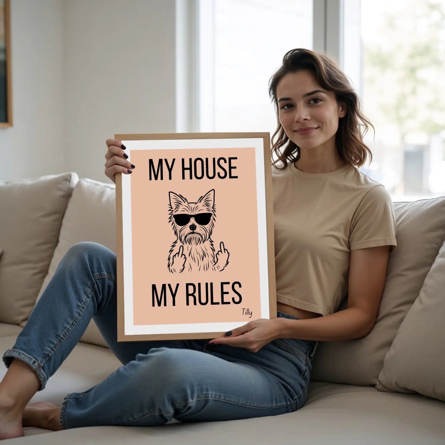 My House My Rules - Framed