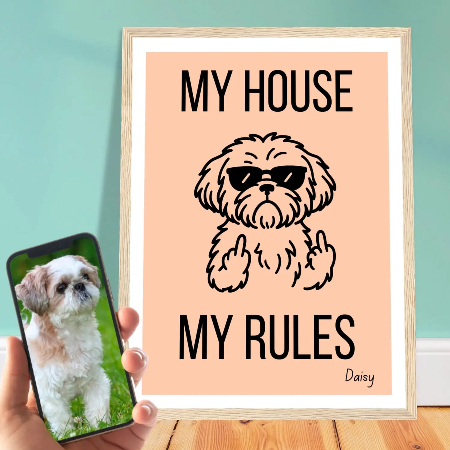 My House My Rules - Framed