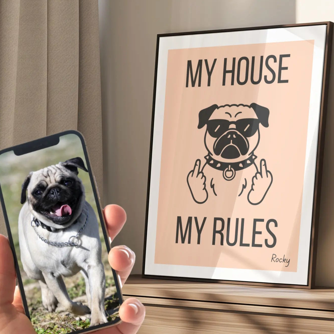 My House My Rules - Framed