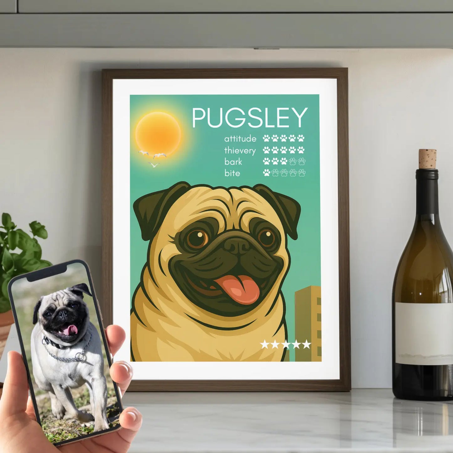 Vice Pup City - Framed