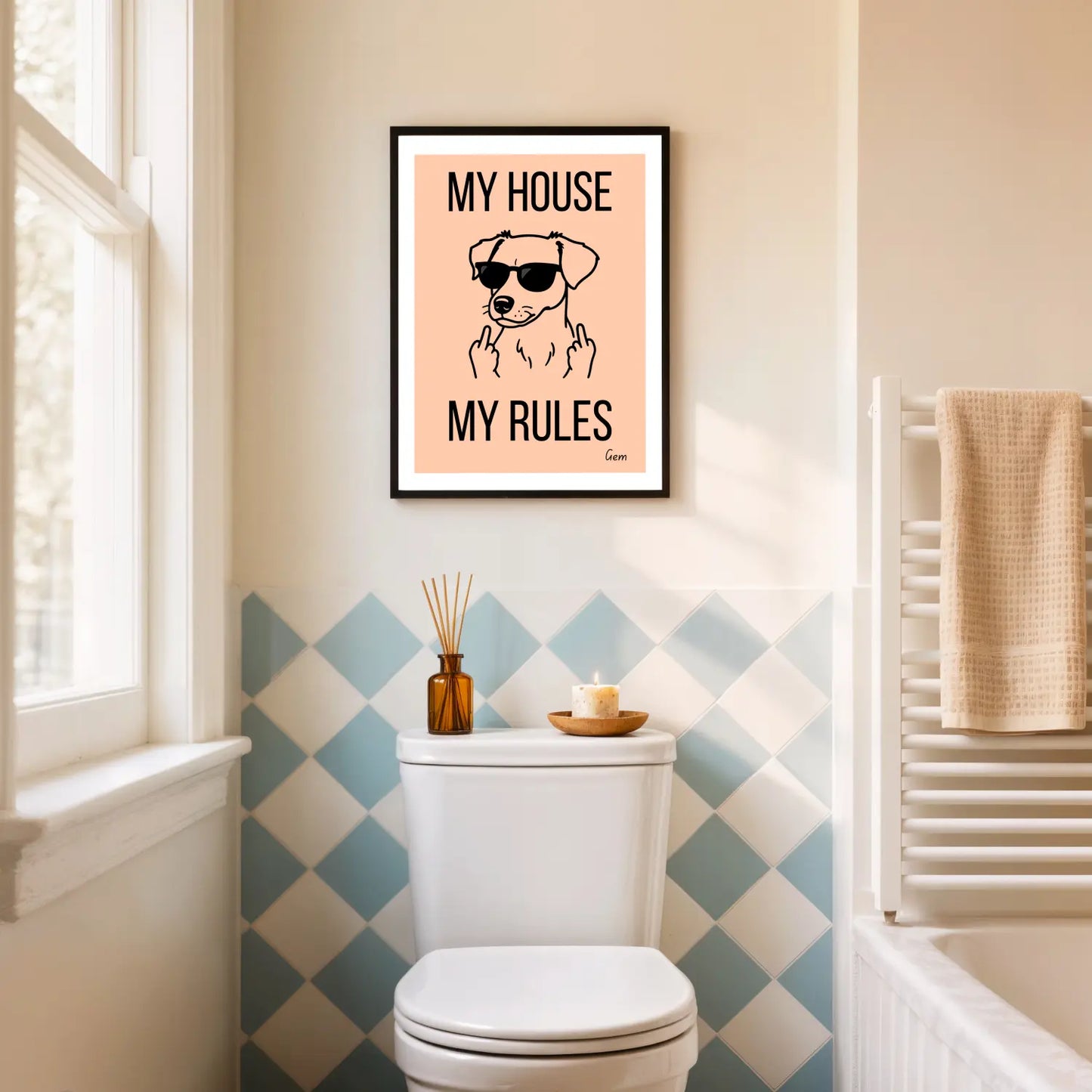 My House My Rules - Framed