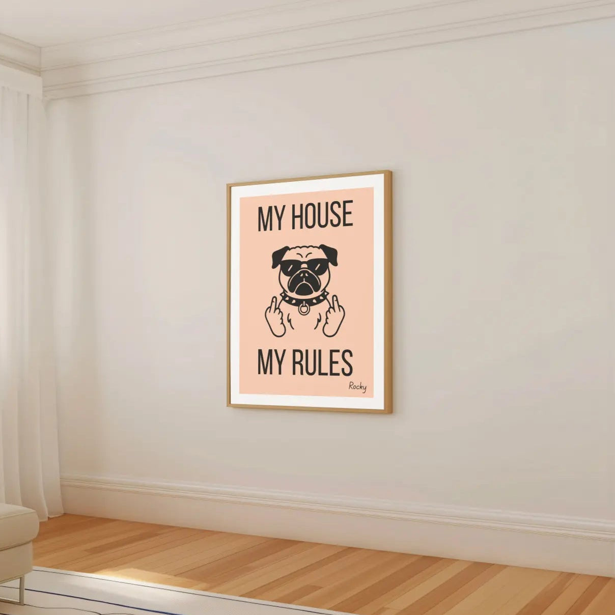 My House My Rules - Framed