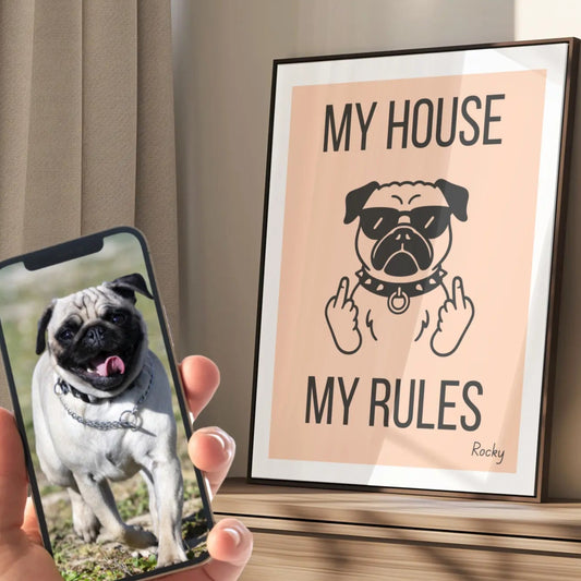 My House My Rules - Framed